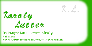 karoly lutter business card